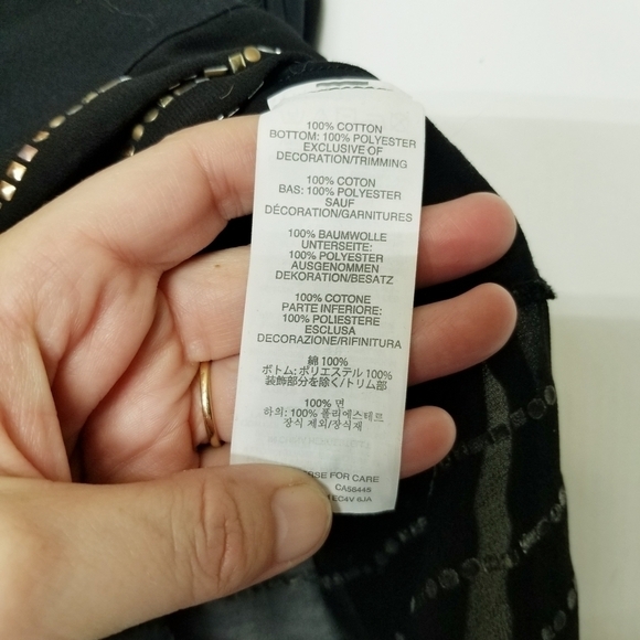 J Crew Black Sleeveless Tank Lightweight Multimedia With a sheer Beaded Panel XS - Picture 3 of 10